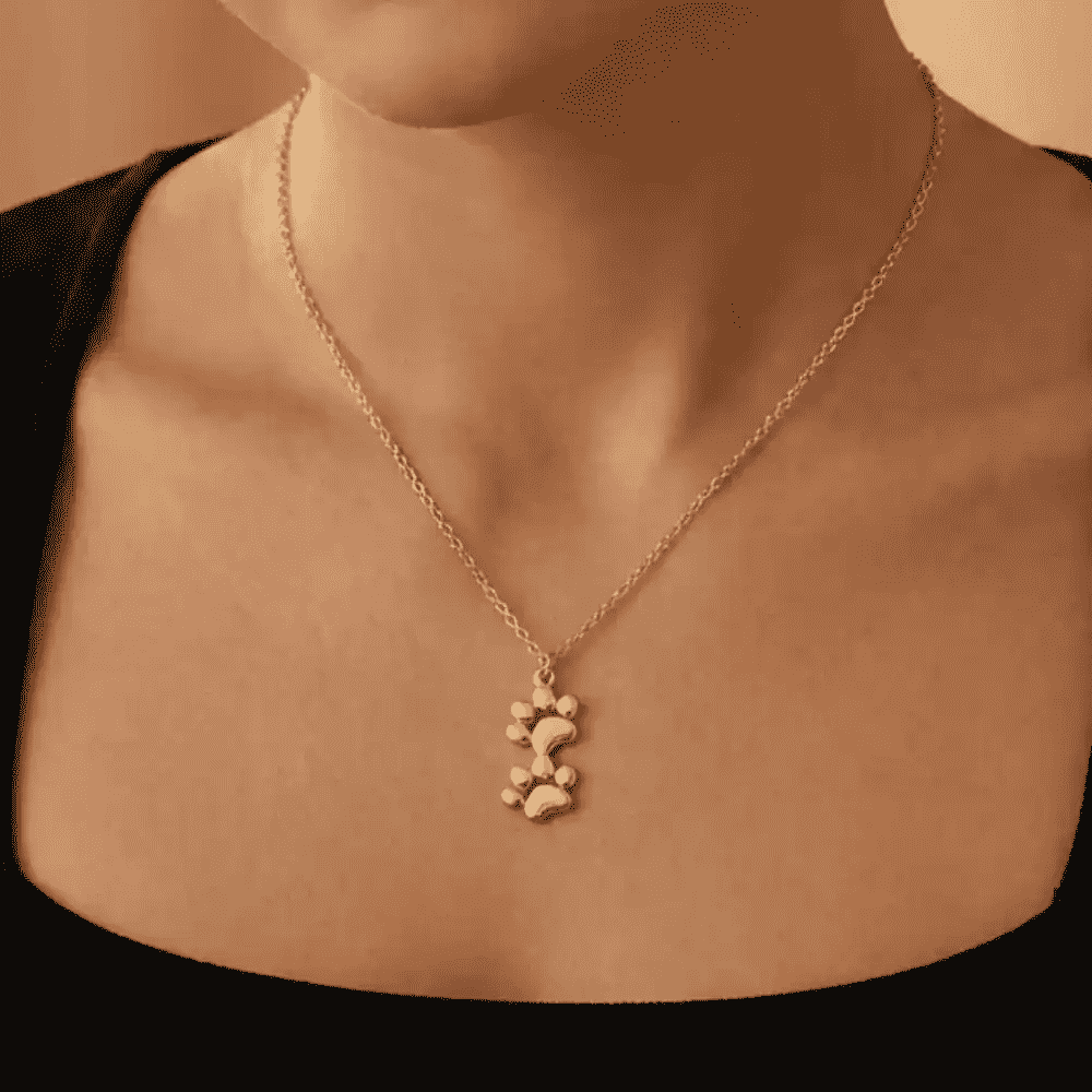 Double Stack Paw Necklace