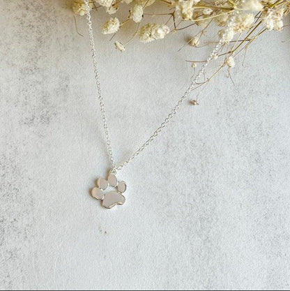 Elegant Silver Paw Necklace – Stainless Steel
