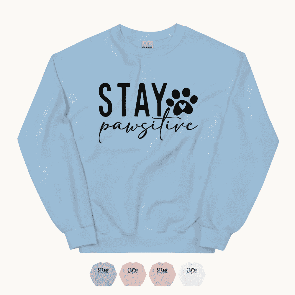 Stay Pawsitive Sweatshirt for Dog Lovers