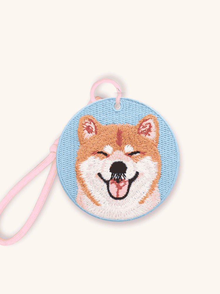 Shiba Sunshine Embroidered Charm