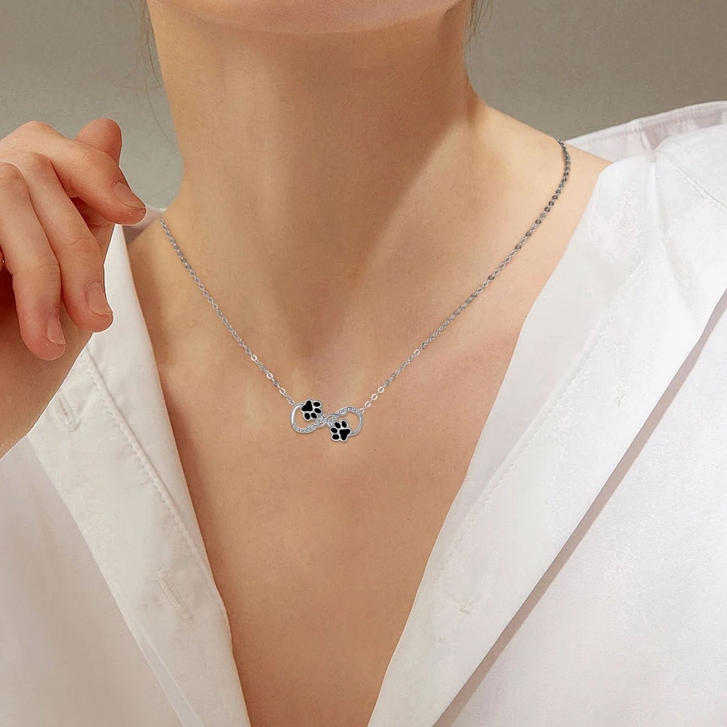 Infinity Symbol Pendant Necklace with Zirconia VIP