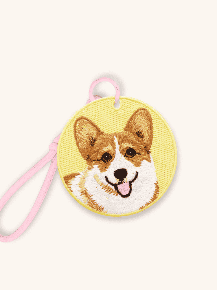 Corgi Cheer Embroidered Charm