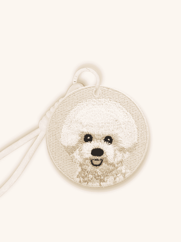 Bichon Cloud Embroidered Charm
