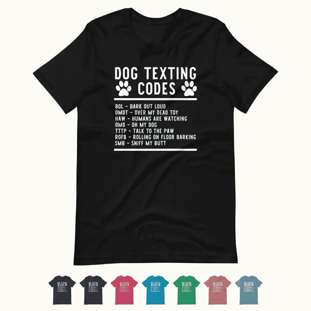 Dog Texting Codes Unisex t-shirt