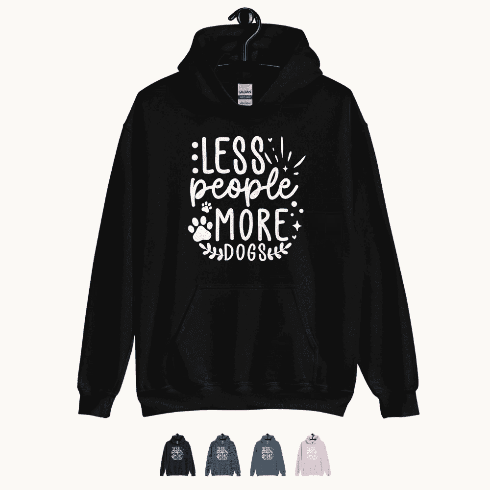 Less People More Dogs Hoodie