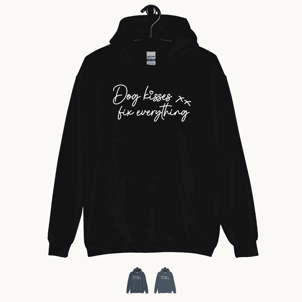 Dog Kisses Fix Everything Unisex Hoodie