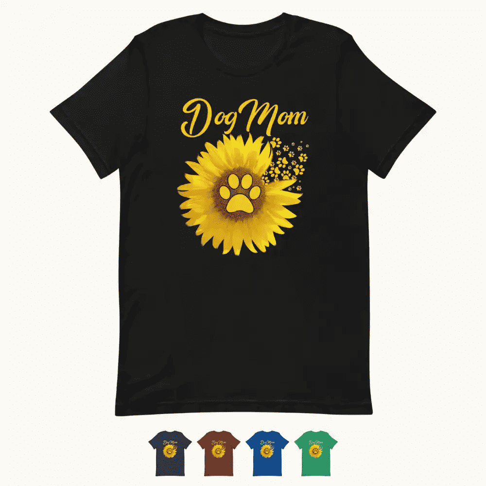 Sunflower Dog Mom T-Shirt