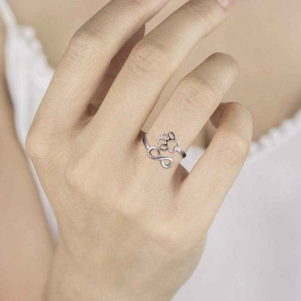 Handcrafted Paw & Heart Ring – Adjustable 925 Sterling Silver VIP