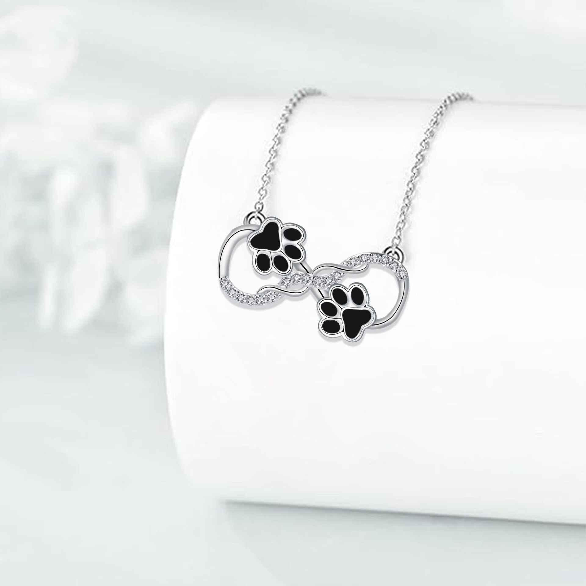 Infinity Symbol Pendant Necklace with Zirconia