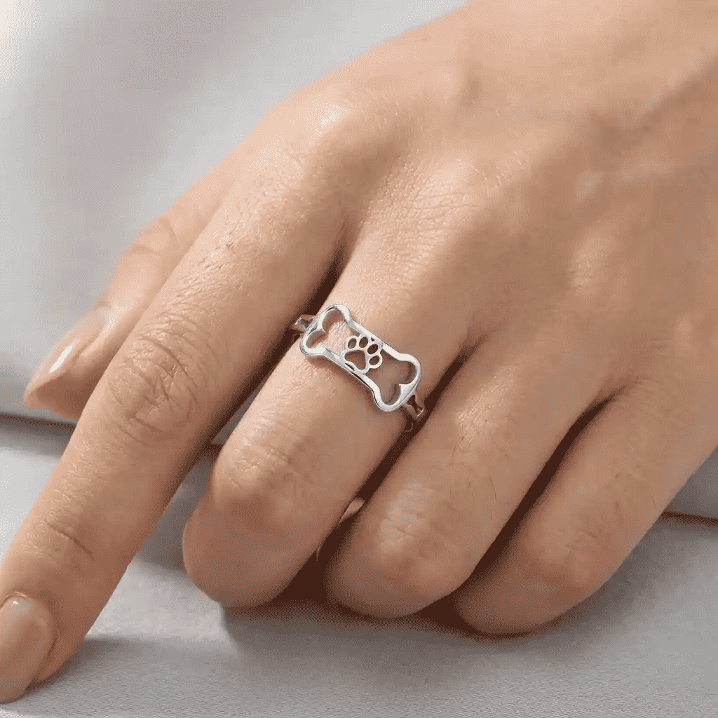 Dog Paw Print Ring