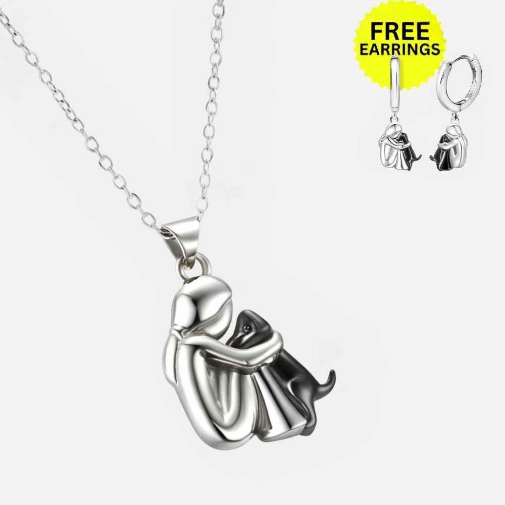 Hug Pendant Necklace with Bonus Earrings – Limited Time Offer VIP
