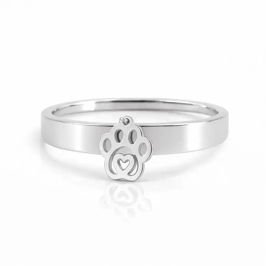 Heart Inside Paw Ring