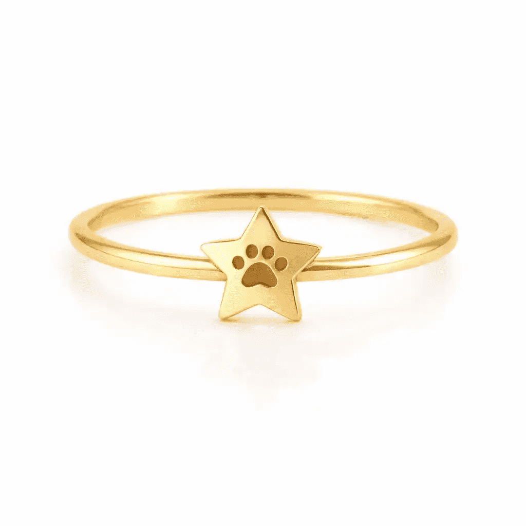 Dog Paw Print Ring