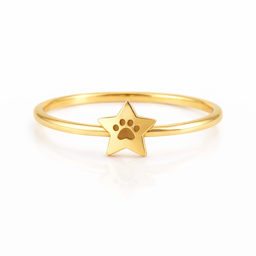 Dog Paw Print Ring