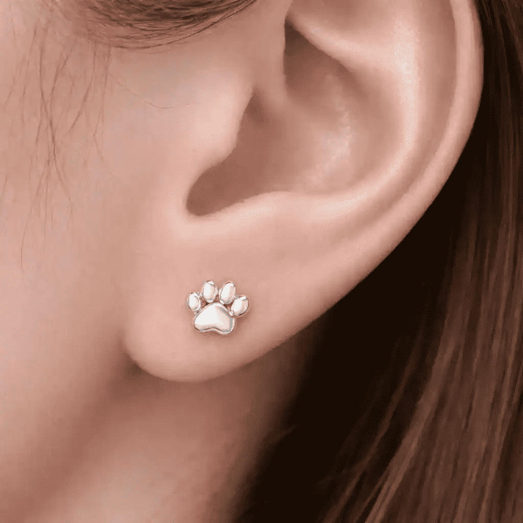 Dog Paw Print Earrings