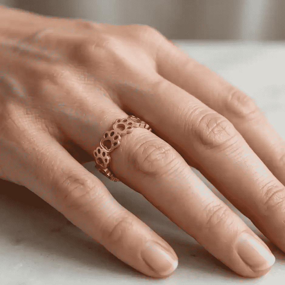 Paws Footprints Ring