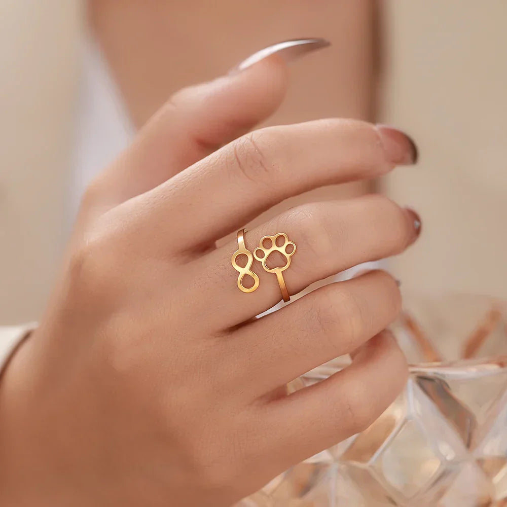 Adjustable Infinity Paw Ring – Stainless Steel VIP