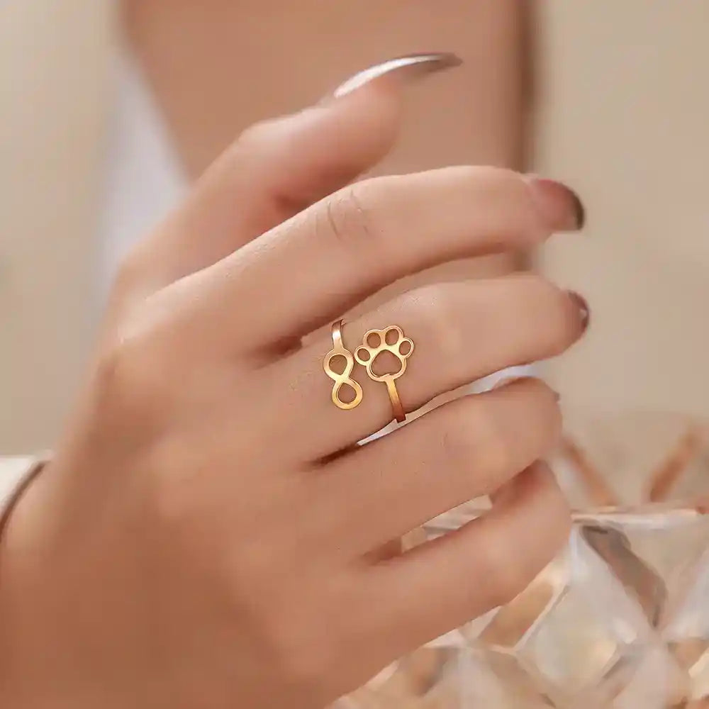 Adjustable Infinity Paw Ring – Stainless Steel VIP