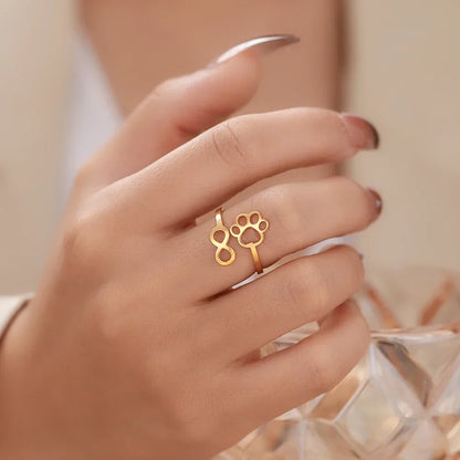 Adjustable Infinity Paw Ring – Stainless Steel VIP