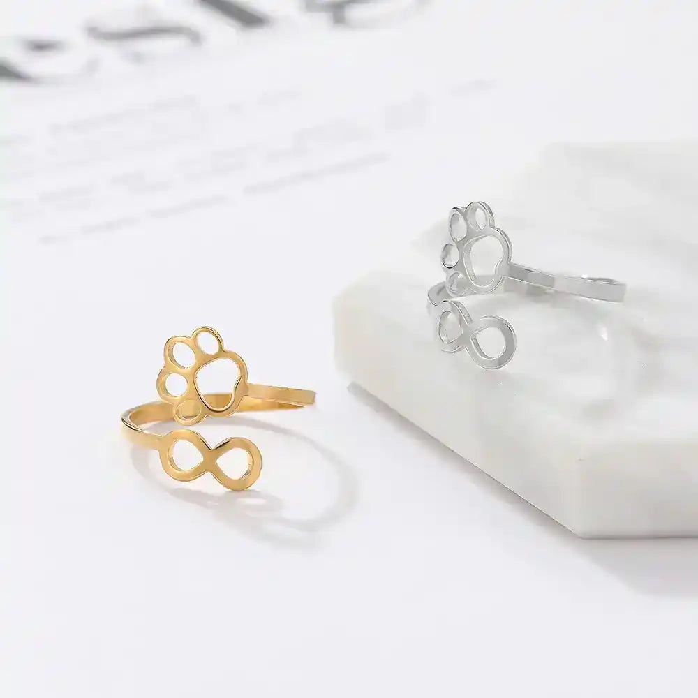 Adjustable Infinity Paw Ring – Stainless Steel VIP