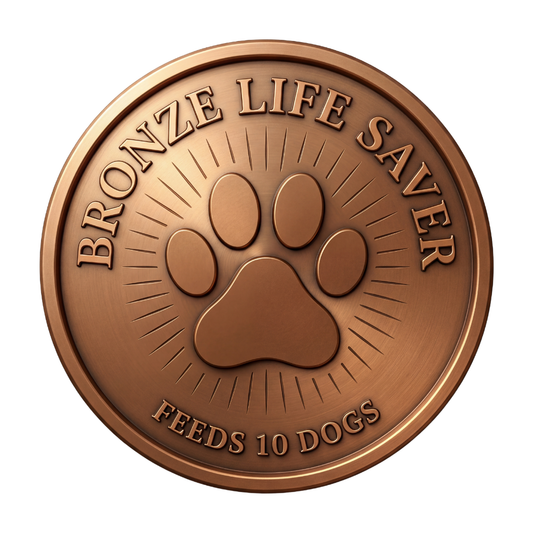 BRONZE LIFE SAVER BADGE - FEEDS 30 DOGS