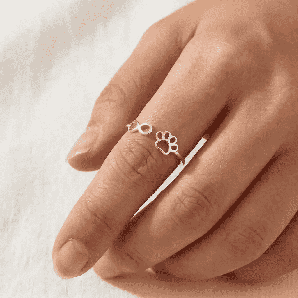 Infinity Paw Adjustable Ring