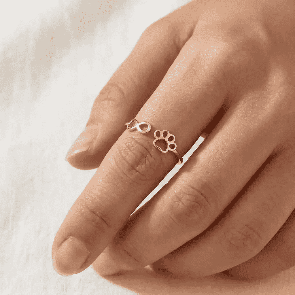 Infinity Paw Adjustable Ring