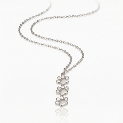Triple Stack Paw Necklace