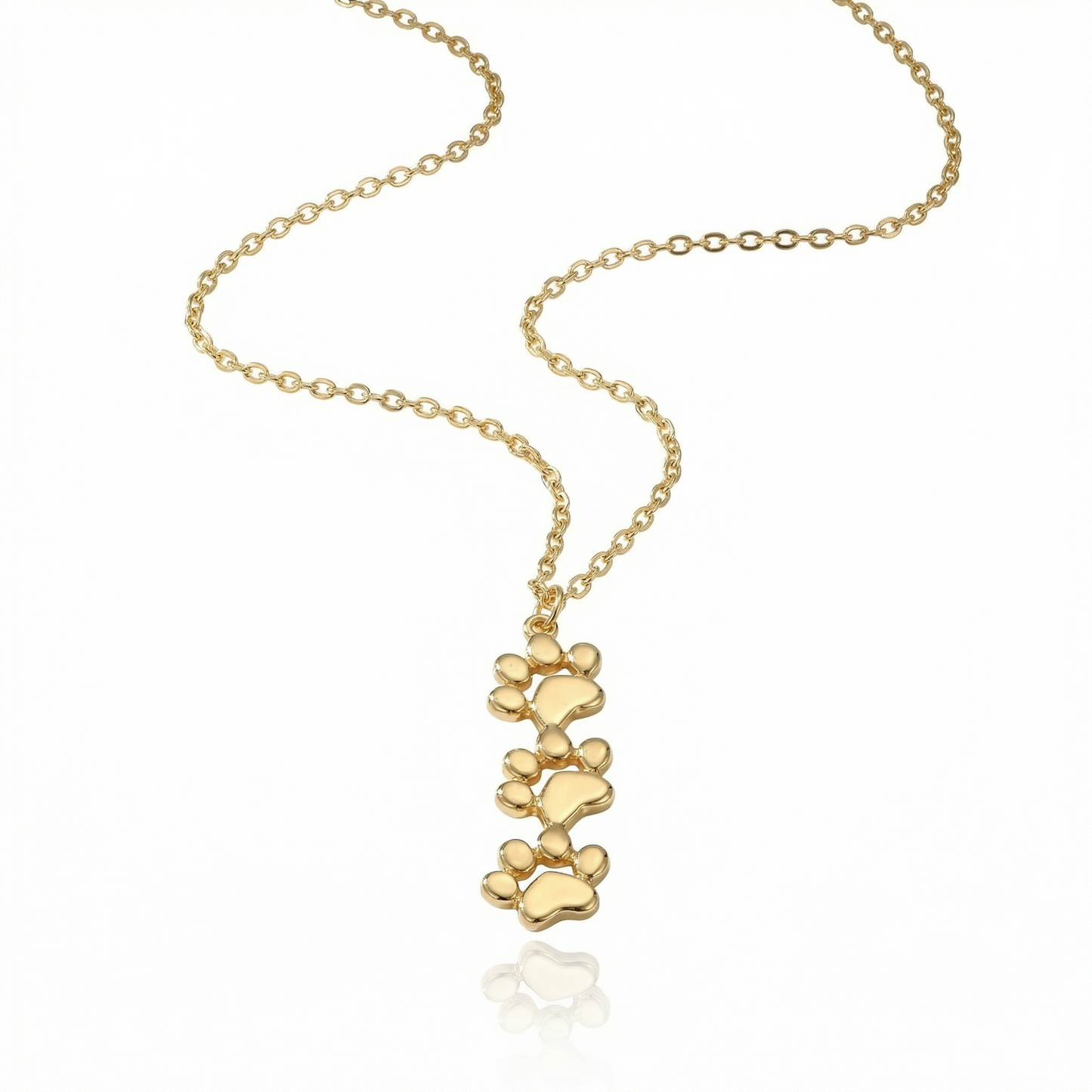 Free Triple Stack Paw Necklace