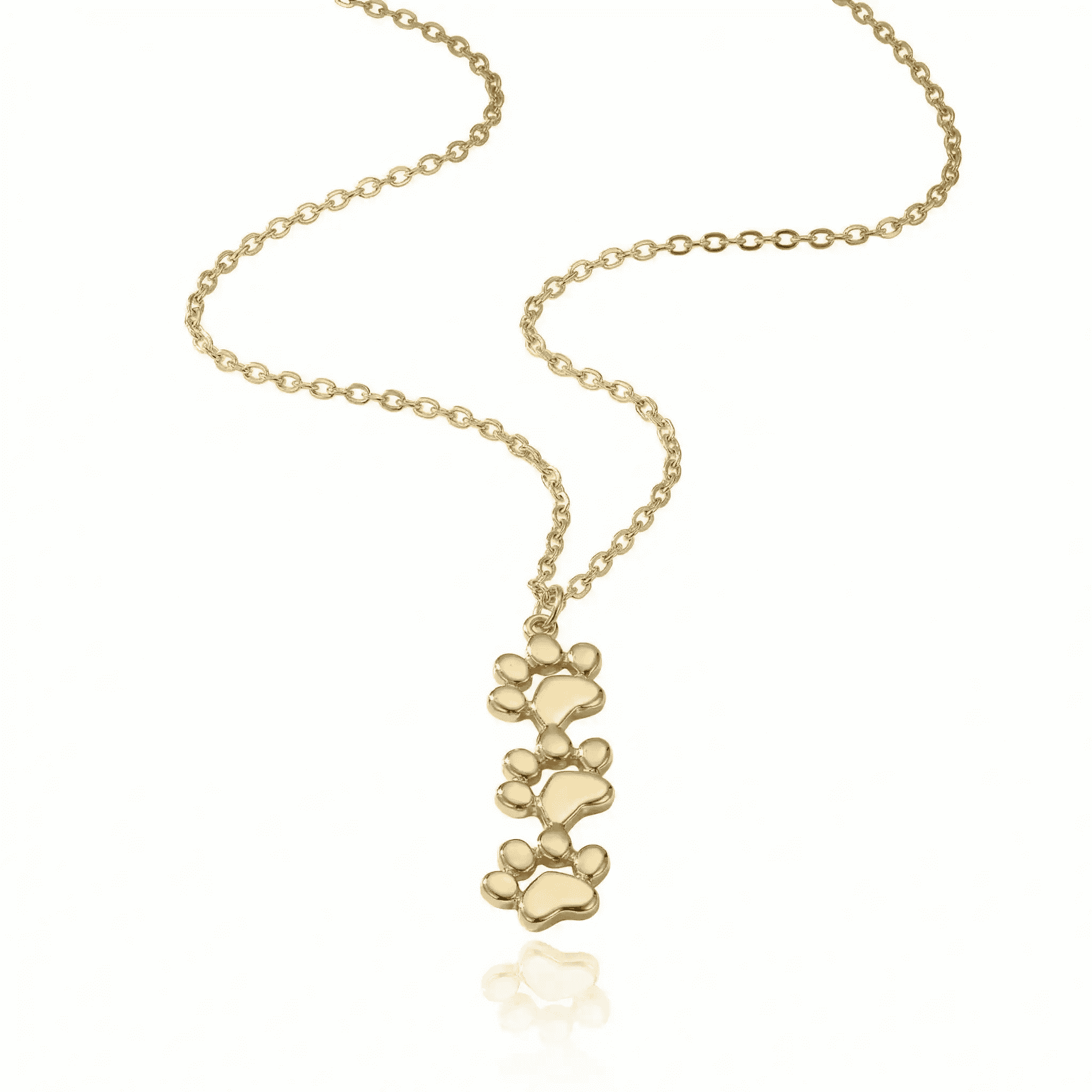 Triple Stack Paw Necklace