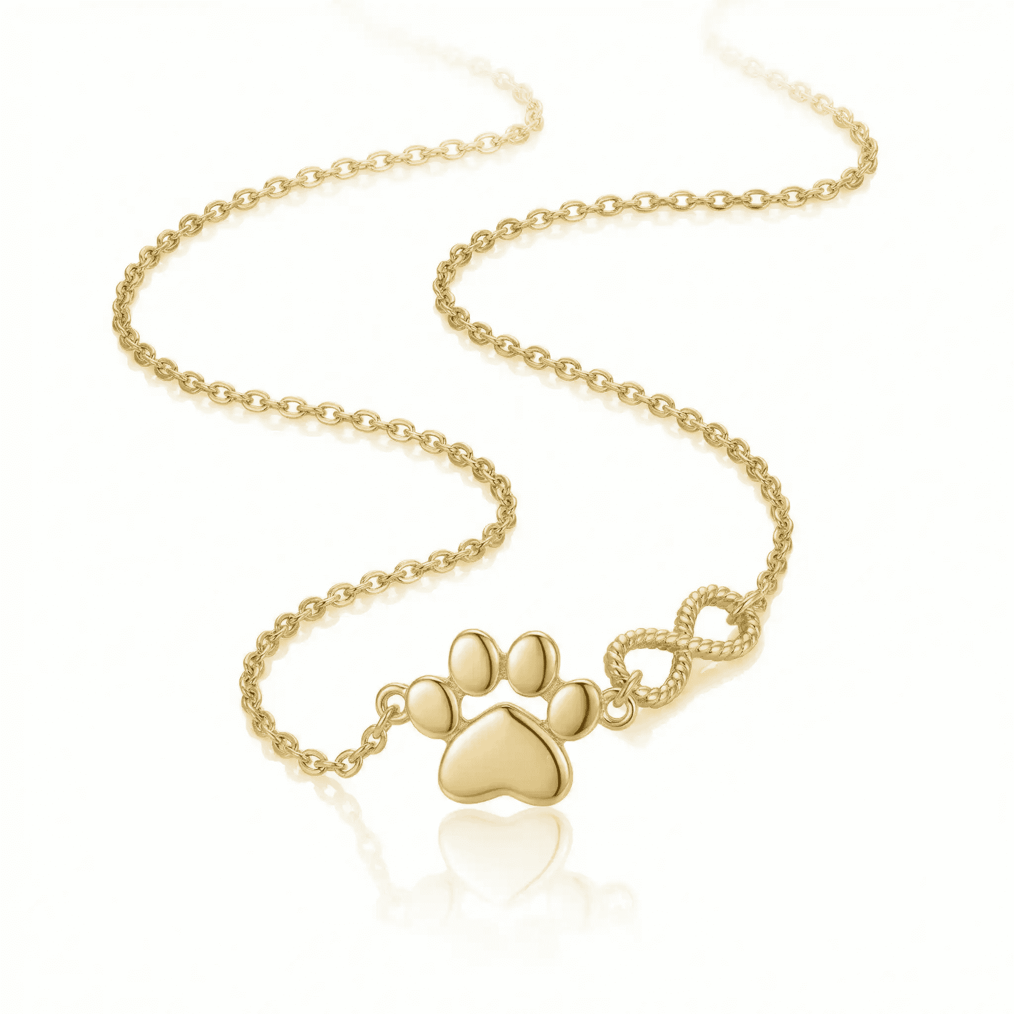 Infinity Paw Necklace