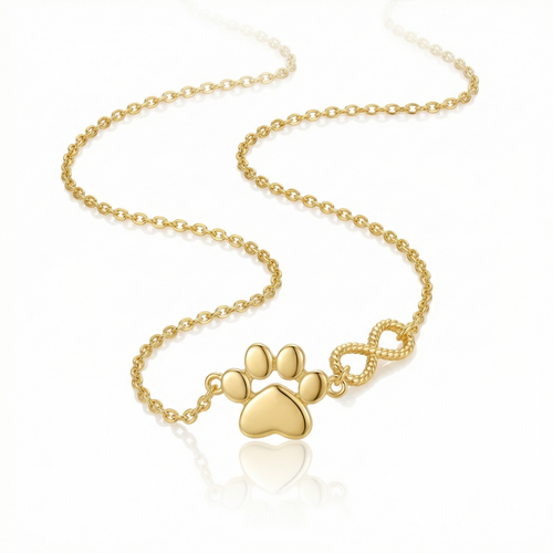 Infinity Paw Necklace