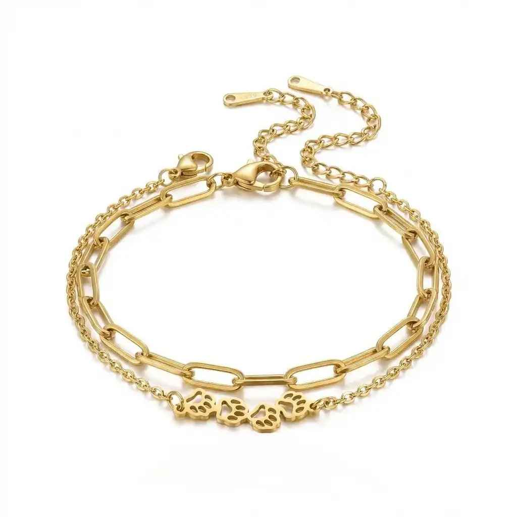 Cat Free Linked Paws Bracelet