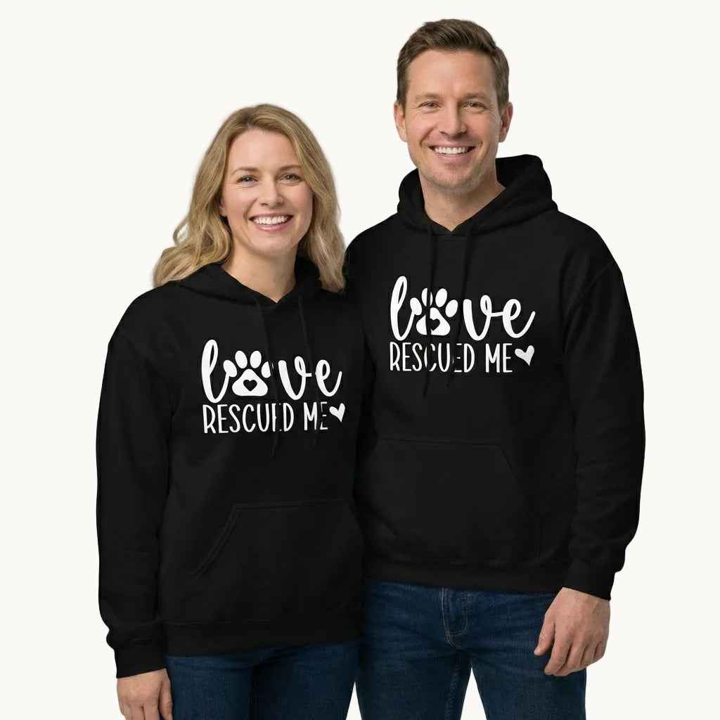 Love Rescued Me Unisex Hoodie for Dog Lovers