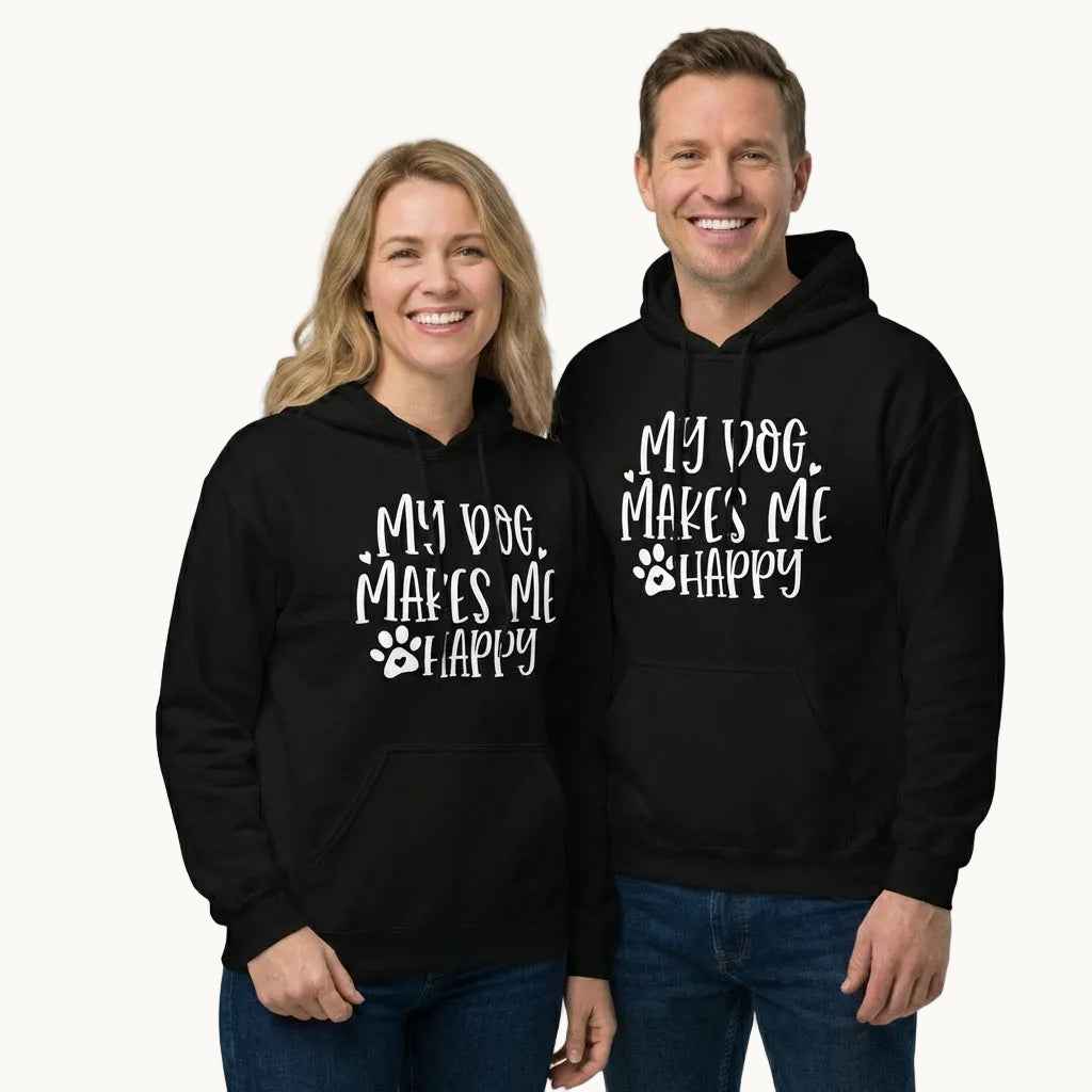 My Dog Makes Me Happy Dog Lovers Hoodie