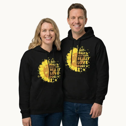 I Just Really Really Really Love Dogs Sunflower Hoodie