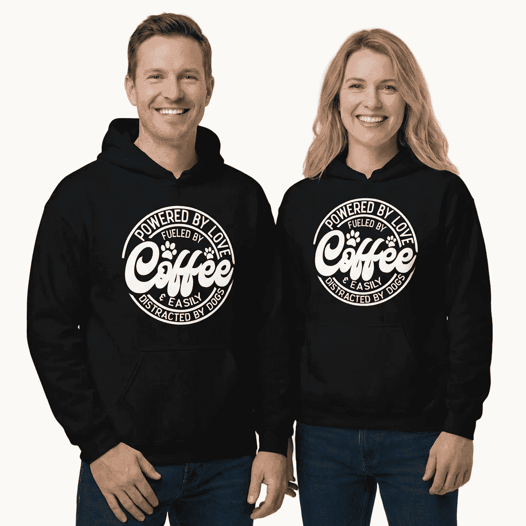 Powered by love & Easily Distracted By Dogs  Hoodie