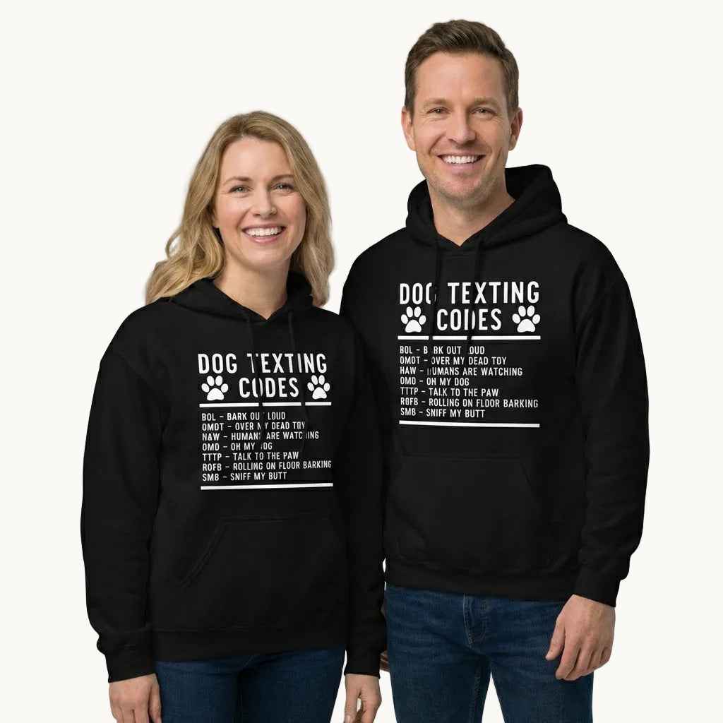 Dog Texting Codes Unisex Hoodie