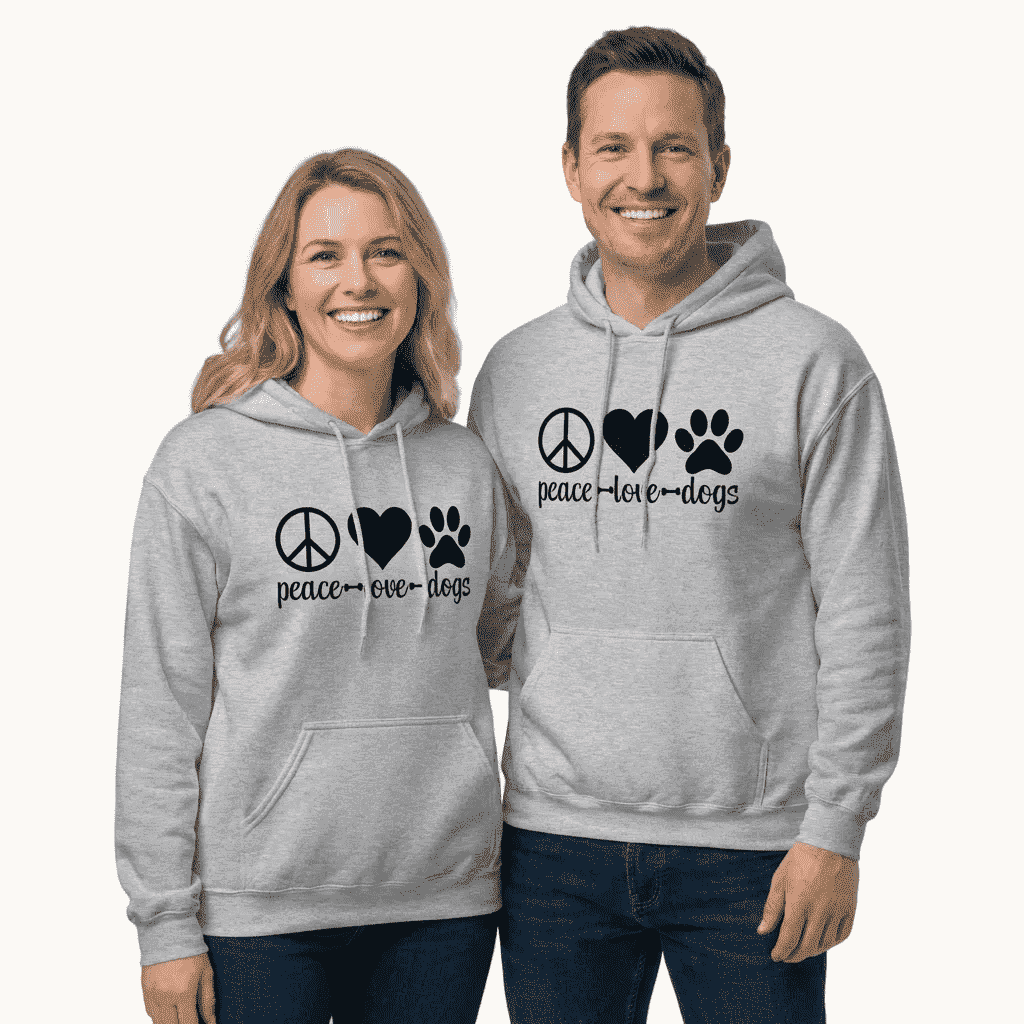 Peace Love Dogs Unisex Hoodie