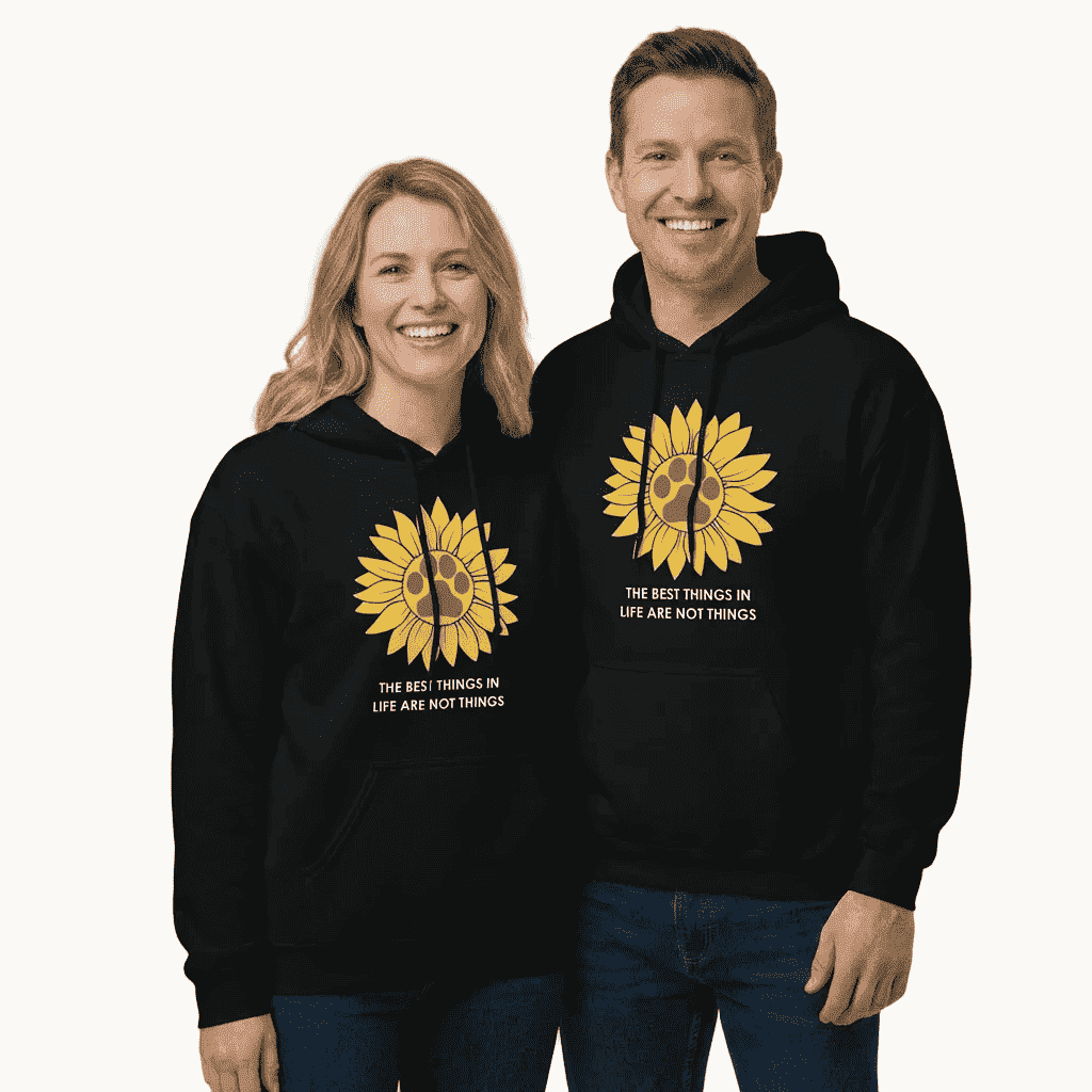 The Best Things in Life are Not Things Dog Lovers Hoodie