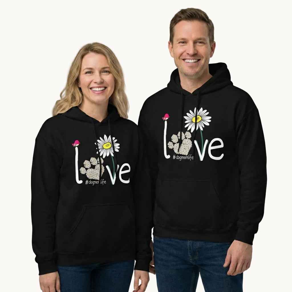 Love Dog Mom Life Hoodie