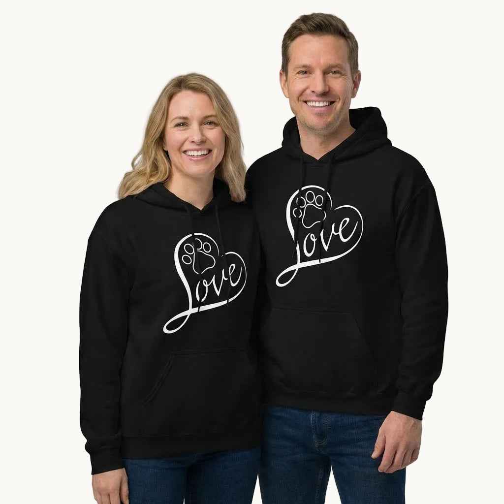 Love Dog Paw Print Hoodie