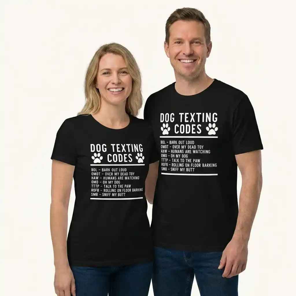 Dog Texting Codes Unisex t-shirt
