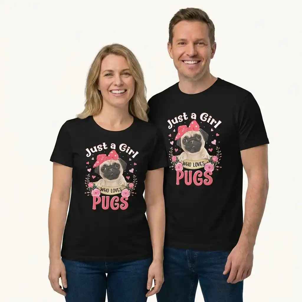 Just a Girl Who Loves Pugs T-Shirt