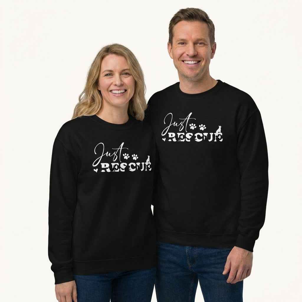 Just Rescue Sweatshirt - Cozy Rescue Dog Lover Pullover