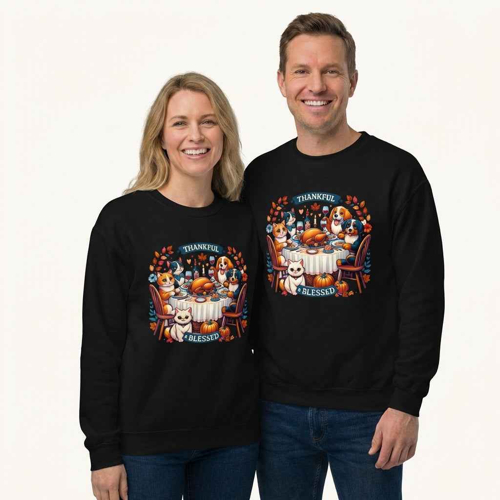 Thankful & Blessed for Pets Sweatshirt for Dog Lovers