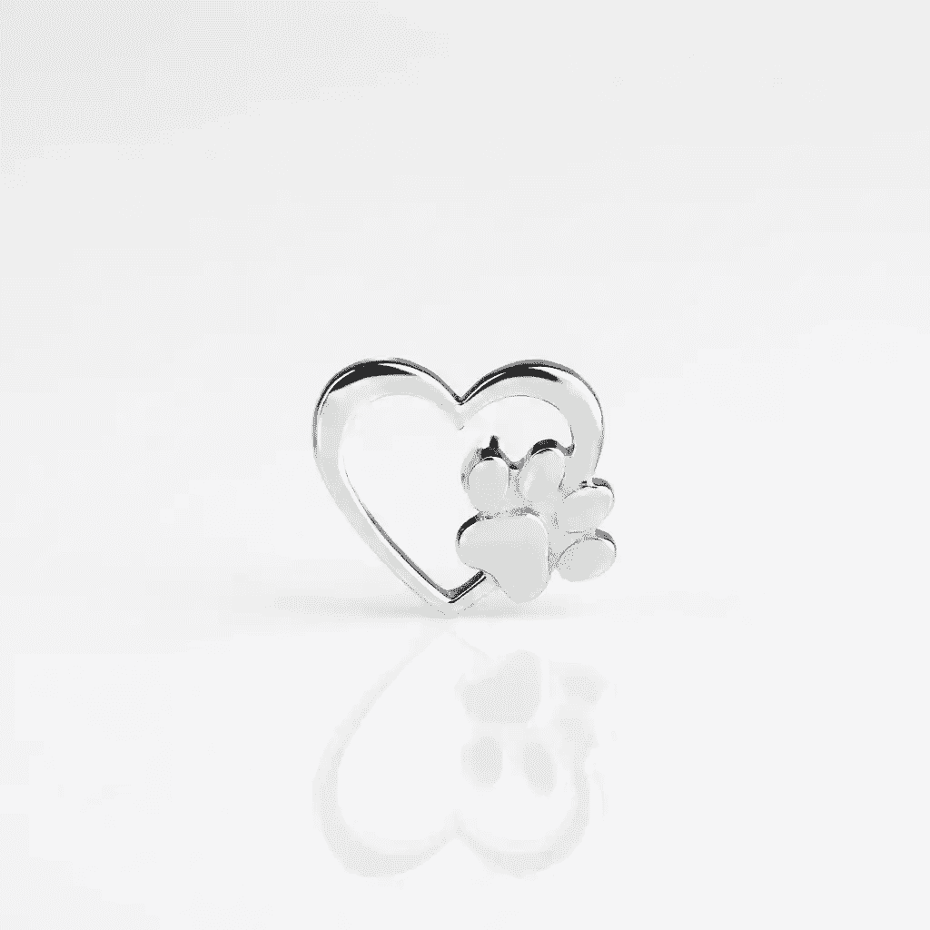Cute Jewelry Dog Footprint Heart