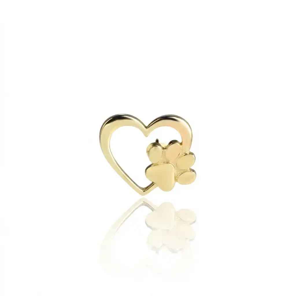 Cute Jewelry Dog Footprint Heart