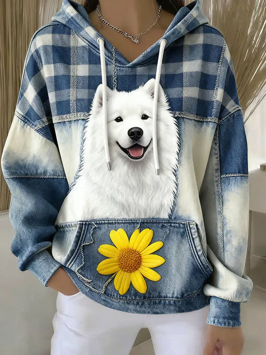 Casual Animal Print Hoodie