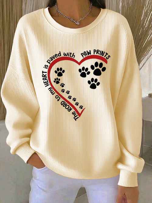 Heart Paw Print Sweatshirt